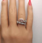 18K Solid Gold IGI Certified Lab Grown Fancy Pinkish Brown Pear Diamond 1.63 Carat CTW Cocktail Ring - Image 5