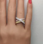 18K Solid Gold Round Natural Pink Diamond 1.26 Carat Cocktail Ring - Image 5