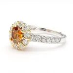 18K Solid Gold GIA Certified Natural Fancy Deep Brown-Orange Round Diamond 2.26 Carat CTW Ring - Image 4