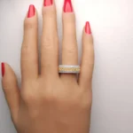 18K Solid Gold Cushion Natural Yellow Diamond 1.95 Carat Cocktail Ring - Image 5