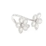 18K Solid Gold 2.62 Carat Pear White Lab Grown Diamond Cocktail Ring - Image 2