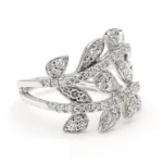 18K Solid Gold 0.90 Carat Lab Grown Round Diamond Cocktail Ring - Image 4