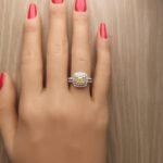 18K Solid Gold Cushion Natural Yellow Diamond 1.23 Carat Cocktail Ring - Image 5