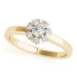 18K Solid Gold 0.25 CTW Lab Grown Diamond Fleur de Diamant Bloom Ring - Image 2