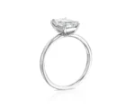 18K Solid Gold 2ct Emerald Cut Lab Grown Diamond Classic Solitaire Engagement Ring - Image 5