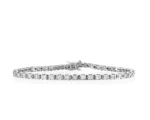 18K Solid Gold Natural Diamond Tennis Bracelet