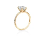 18K Solid Gold 3.25 Ct Lab Grown Diamond Radiant Cut Engagement Ring - Image 2