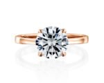 18K Solid Gold High End Sparkling Natural Diamond 3 Ct Solitaire Ring Engagement Gold Ring