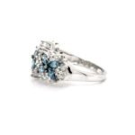 18K Solid Gold 2.00 CTW Lab Grown Diamond Floral Cluster Ring - Image 2