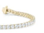 18K Solid Gold 2 Ct Lab Grown Diamond Tennis Bracelet - Image 4