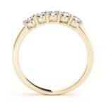 18K Solid Gold 1.00 CTW Five-Stone Natural Diamond Eternity Ring - Image 4