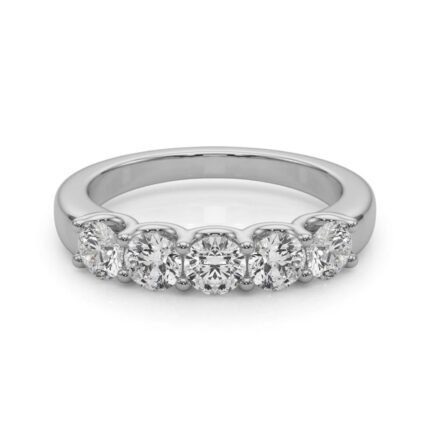 18K Solid Gold 0.50 CT Natural Diamond U-Prong Ring