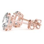 18K Solid Gold 1.00 CTW Natural Diamond Oval Cut Stud Earrings - Image 5