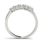 18K Solid Gold 1.00 CTW Five-Stone Natural Diamond Eternity Ring - Image 5