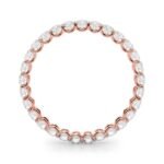 18K Solid Gold Lab Grown Diamond U-Prong Eternity Band - Image 2