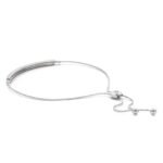 18K Solid Gold 0.50 Ct Lab Grown Diamond Adjustable Two-Row Bar Bracelet - Image 3