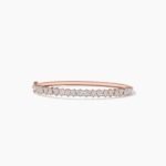 18k Solid Gold Natural Diamond Bangle Bracelet For Women - Image 4