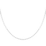 18K Solid Gold 0.75 CTW Natural Diamond Paperclip Chain Necklace - Image 3