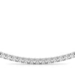 18K Solid Gold Half-Eternity Natural Diamond Bar Necklace - Image 8