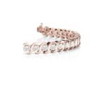 18K Solid Gold 1.00 Ct Lab Grown Diamond Wave-Style Bracelet - Image 6