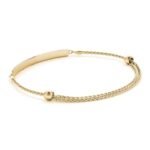 18K Solid Gold 0.75 Ct Natural Diamond Three-Row Bar Bracelet - Image 6