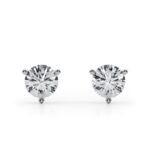 18K Solid Gold 1.00 CTW Natural Diamond Martini-Set Stud Earrings