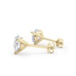18K Solid Gold 1.00 CTW Natural Diamond Martini-Set Stud Earrings - Image 5