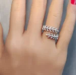 18K Solid Gold Round Lab Grown Diamond 0.61 Carat Band - Image 5