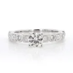 18K Solid Gold Round Lab Grown Diamond 0.83 Carat Cocktail Ring