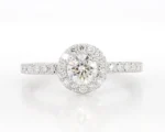 18K Solid Gold Round Lab Grown Diamond 0.90 Carat Engagement Ring - Image 3