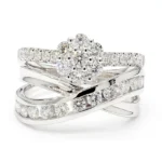 18K Solid Gold Round Natural Diamond 1.18 Carat Cocktail Ring