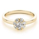 18K Solid Gold 0.25 CTW Natural Diamond Fleur de Diamant Bloom Ring