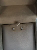 18K Solid Gold Lab Grown Diamond Solitaire Stud Earrings - Image 8