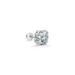 18K Solid Gold 8 Prong Lab Grown Diamond Solitaire Stud Earrings - Image 7