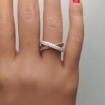 18K Solid Gold Round Natural Diamond 0.52 Carat Cocktail Band - Image 5