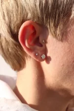 18K Solid Gold 8 Prong Lab Grown Diamond Solitaire Stud Earrings - Image 6