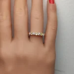 18K Solid Gold Cushion Natural Yellow Diamond 0.90 Carat Cocktail Band - Image 5