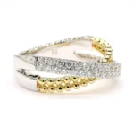 18K Solid Gold Round Natural Diamond 0.50 Carat Cocktail Band - Image 4