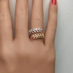 18K Solid Gold Round Lab Grown Yellow Diamond 0.65 Carat Cocktail Ring - Image 5