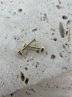 18K Solid Gold Lab Grown Diamond Love Piercing | Heart Stud Earring - Image 3