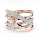 18K Solid Gold Round Lab Grown Diamond 0.81 Carat Cocktail Ring - Image 3