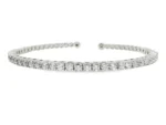 18K Solid Gold 2.82 Carat Lab Grown Diamond Bangle