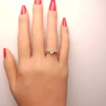 18K Solid Gold Oval Lab Grown Yellow Diamond 0.99 Carat Cocktail Ring - Image 5