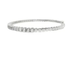 18K Solid Gold 2.82 Carat Lab Grown Diamond Bangle - Image 3