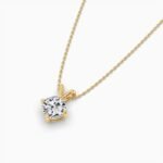 18K Solid Gold Natural Diamond Cushion Cut Solitaire Necklace – 2.00 Ct Pendant for Valentine’s Day - Image 6