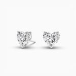 18K Solid Gold Lab Grown Diamond Heart Cut Solitaire Stud Earrings – Perfect Gift for Her - Image 7