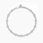 18K Solid Gold Natural Diamond Oval Cut Tennis Bracelet – Delicate Layering Piece for Women - Image 5