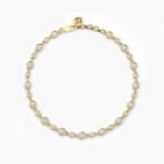 18K Solid Gold Lab Grown Diamond Round Cut Tennis Bracelet – Delicate Stacking Wedding Gift - Image 7