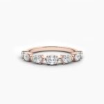 18K Solid Gold Lab Grown Diamond Oval & Pear Cut Wedding Band – Stackable Anniversary Ring for Women - Image 6