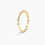 18k Solid Gold Round Natural Diamond Ring For Anniversary Gift - Image 6